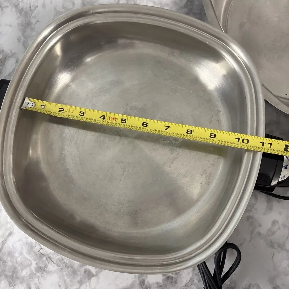 Aristo Craft Electric Skillet Stainless Steel w Lid w Legs